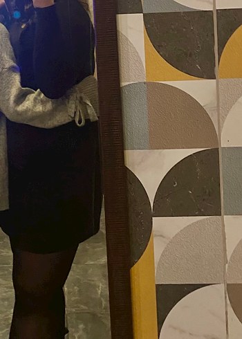 Kadın Siyah DÜĞME ASKILI Detaylı Elbise - Görsel 3