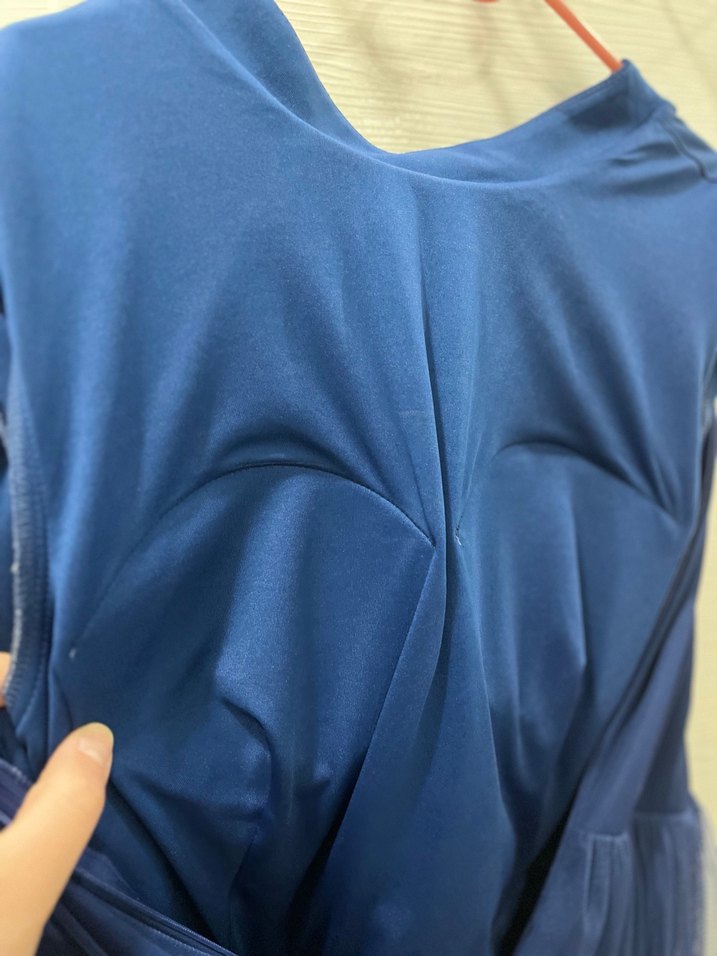 Kadın Lacivert Astarlı Uzun Tesettür Elbise - Görsel 5