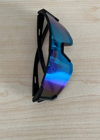 Şeffaf Mavi Biker Tarzı Kadın Güneş Gözlüğü - Görsel 2