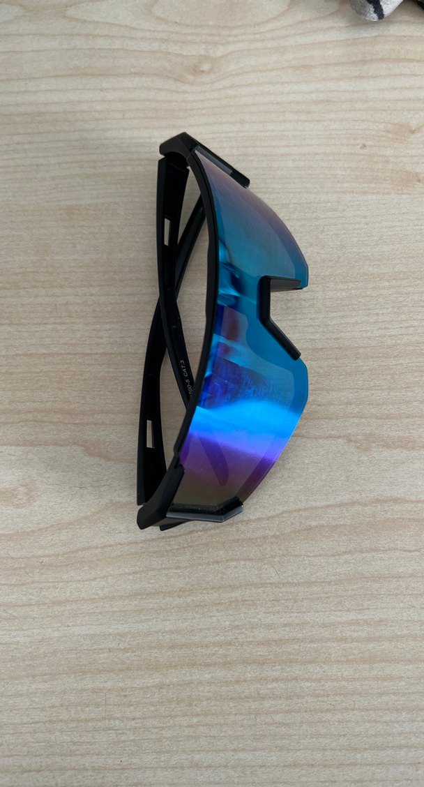 Şeffaf Mavi Biker Tarzı Kadın Güneş Gözlüğü - Görsel 2