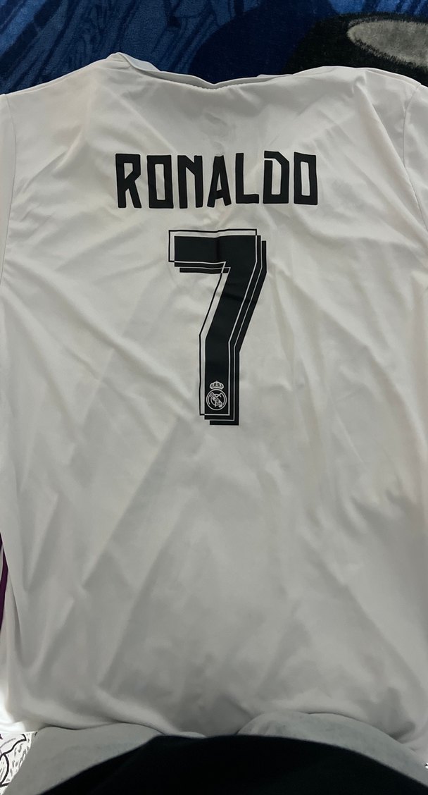 Real Madrid Beyaz Erkek V Yakalı Forma - Görsel 2