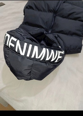 Mavi Kapüşonlu Şişme Yelek  Siyah xl beden - Görsel 2