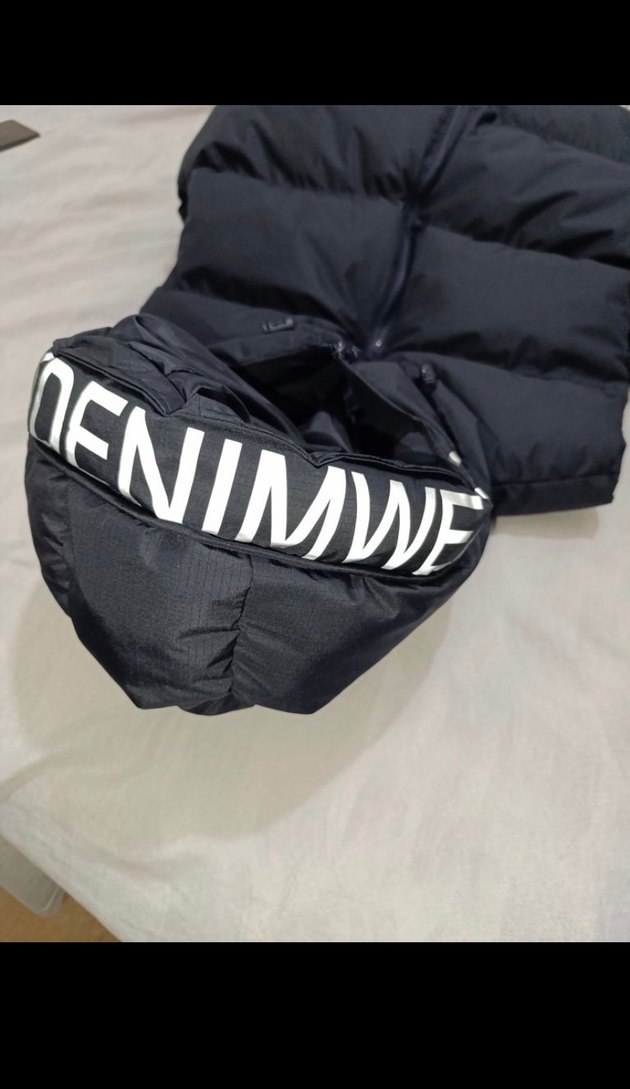 Mavi Kapüşonlu Şişme Yelek  Siyah xl beden - Görsel 2