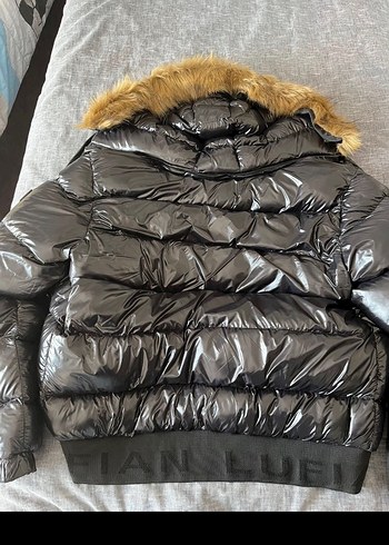 Lufian Siyah Şişme Mont Kürklü Kapüşon - Görsel 3