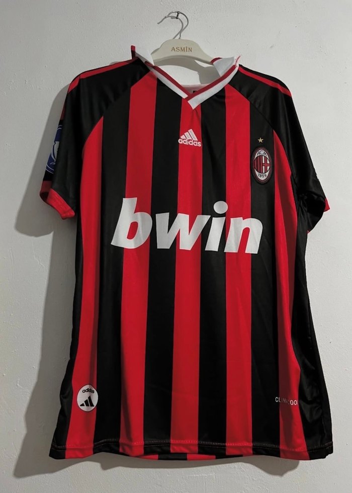 Kırmızı Siyah Erkek Spor Forma - Ronaldinho 80 - Görsel 2