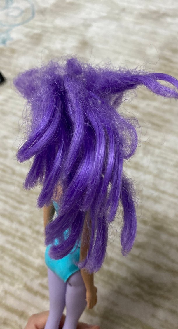 Mor Saçlı Bebek Oyuncak - Görsel 3