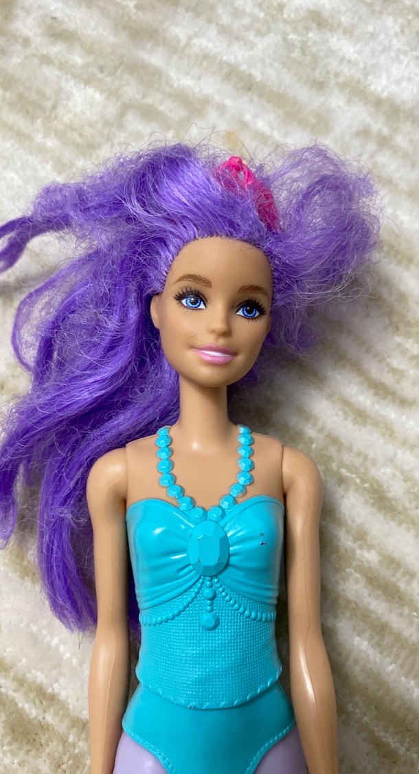 Mor Saçlı Bebek Oyuncak - Görsel 2