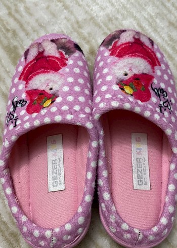 Nakışlı Pembe Kız Çocuk Ev Terliği - Görsel 2