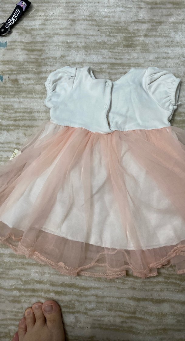 Nakışlı Dantel Detaylı Pudra Kız Çocuk Elbisesi - Görsel 2