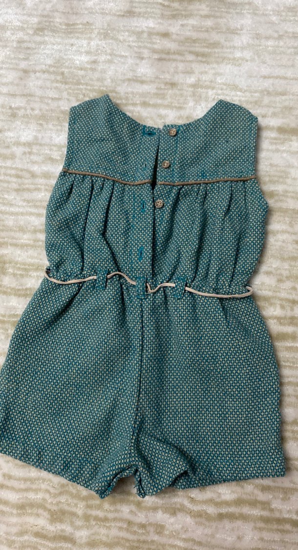 Nakışlı, kemerli, kolsuz kız tulumu - Görsel 2