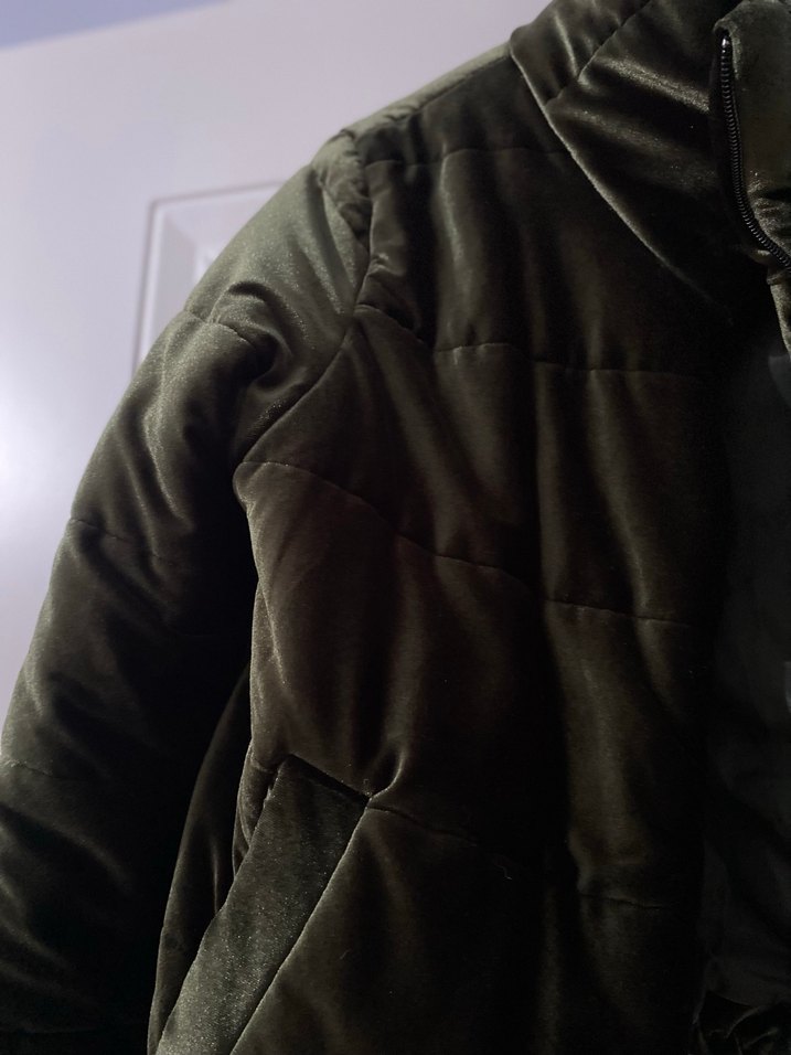 Kadife şişme mont - Görsel 2