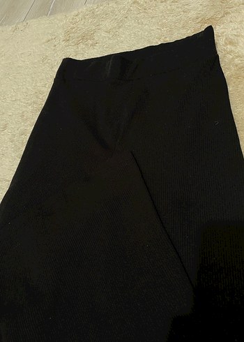 Siyah ispanyol paça fitilli tayt - Görsel 2