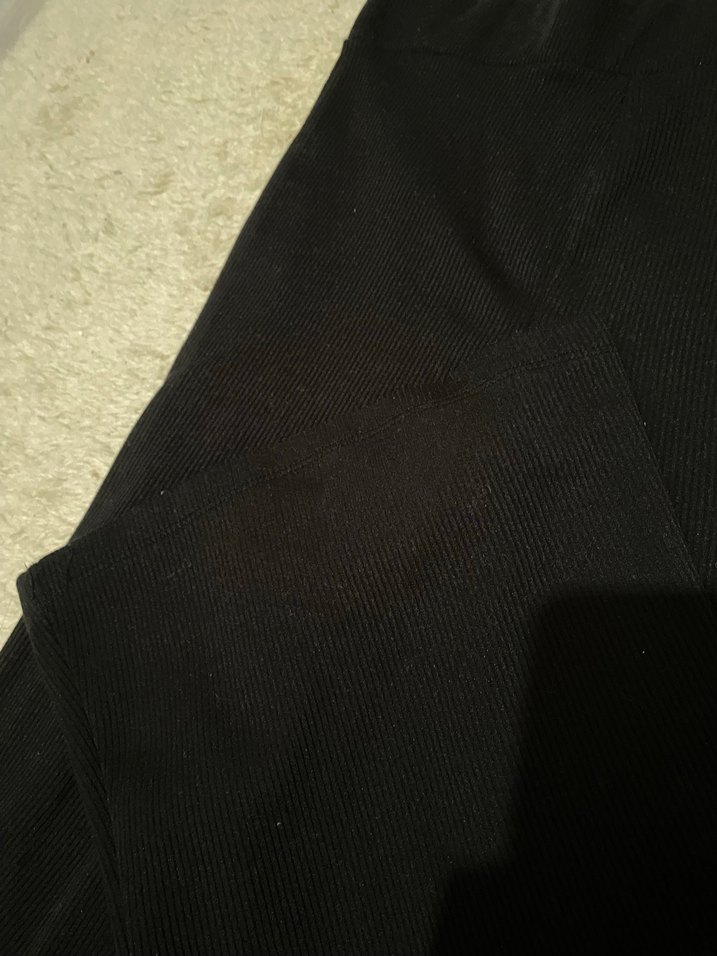 Siyah ispanyol paça fitilli tayt - Görsel 3