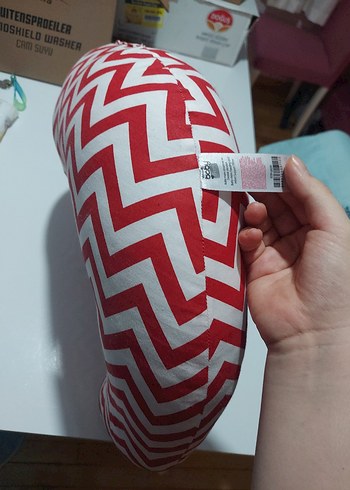 Kırmızı Zebra Desenli Hamile ve Emzirme Yastığı - Görsel 2