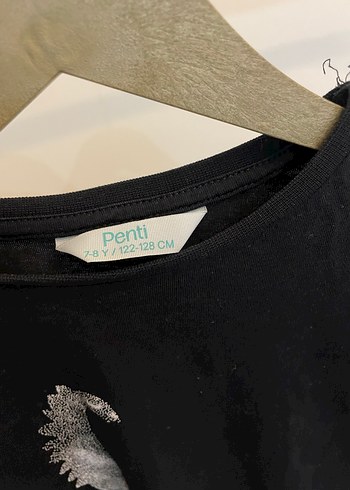 Kız Çocuk Siyah Uzun Kollu Baskılı Tişört - Görsel 2