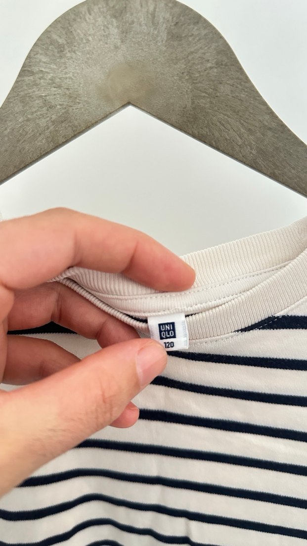 Kız erkek Çocuk Çizgili Uzun Kollu Tişört - Görsel 2