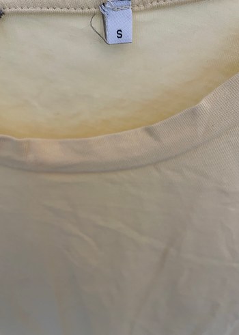 Kız Çocuk Sarı Keten Fırfırlı Tişört s beden - Görsel 3