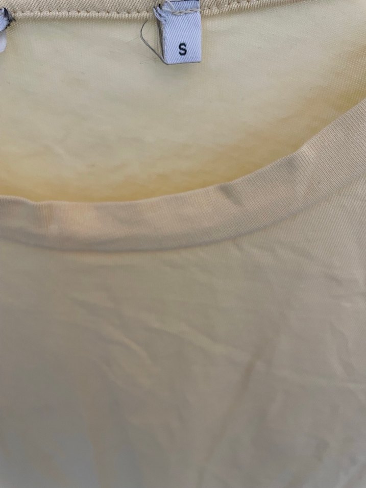 Kız Çocuk Sarı Keten Fırfırlı Tişört s beden - Görsel 3