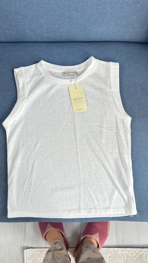 Beyaz Baskılı Çocuk Atlet MUDO - Görsel 3