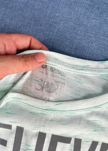 Mavi Pamuklu  Spor Tişörtü - Görsel 2