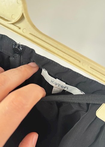 Pilili Siyah Midi Hamile Eteği - Görsel 4