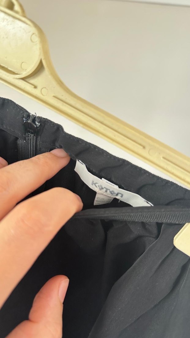 Pilili Siyah Midi Hamile Eteği - Görsel 4