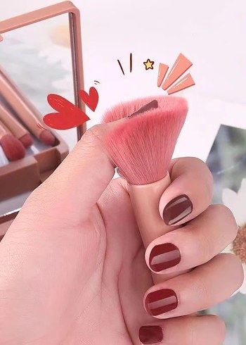 Aynalı Makyaj Fırçası Seti - Görsel 3