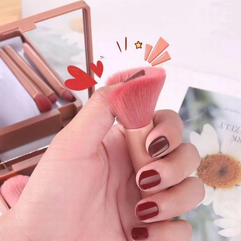 Aynalı Makyaj Fırçası Seti - Görsel 3