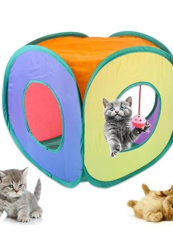 Renkli Kedi Oyun Çadırı - Görsel 2