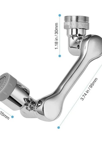 1080 Derece Döner Mavi Musluk Başlığı 2 Fonksiyonlu - Görsel 2