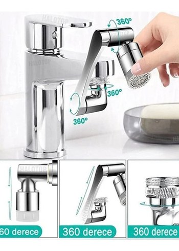 1080 Derece Döner Mavi Musluk Başlığı 2 Fonksiyonlu - Görsel 3