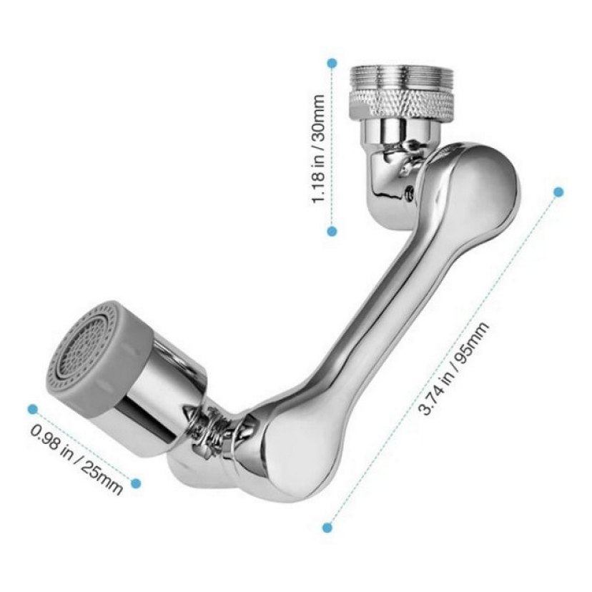 1080 Derece Döner Mavi Musluk Başlığı 2 Fonksiyonlu - Görsel 2