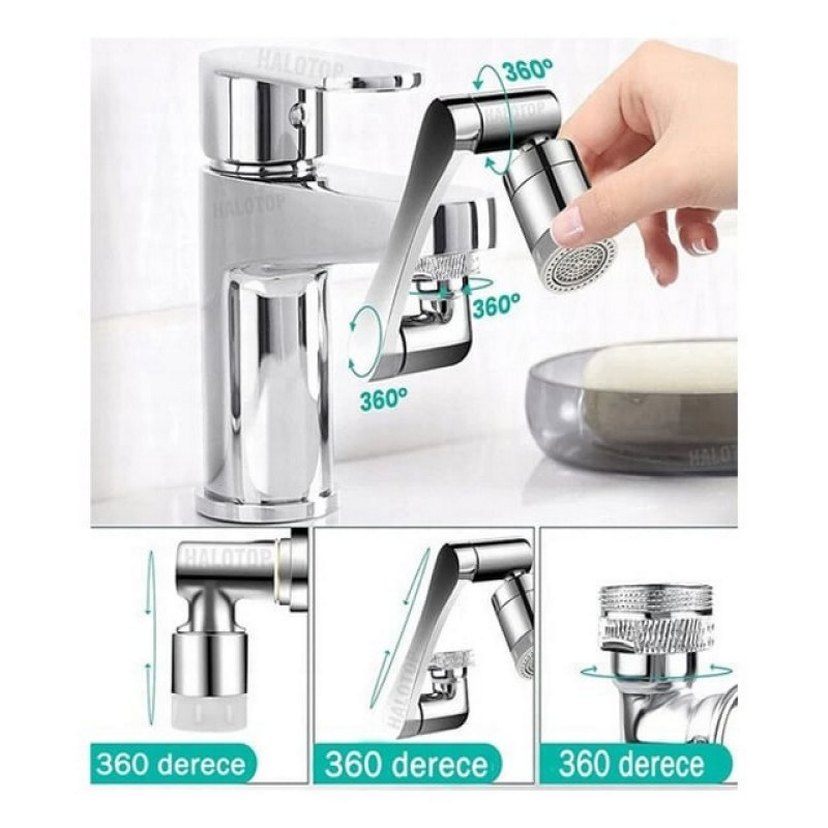 1080 Derece Döner Mavi Musluk Başlığı 2 Fonksiyonlu - Görsel 3