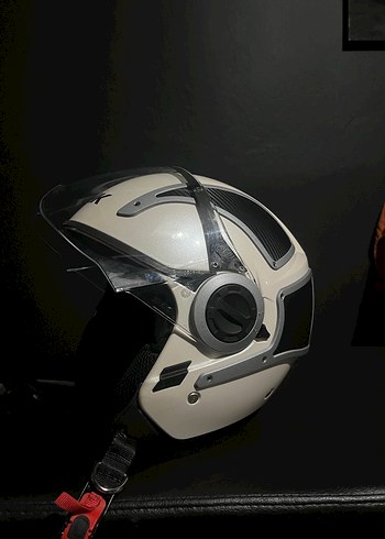 Gri Beyaz SMK Motosiklet Kaskı, L Beden - Görsel 3