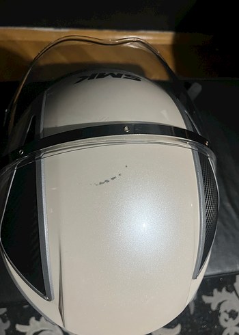 Gri Beyaz SMK Motosiklet Kaskı, L Beden - Görsel 6