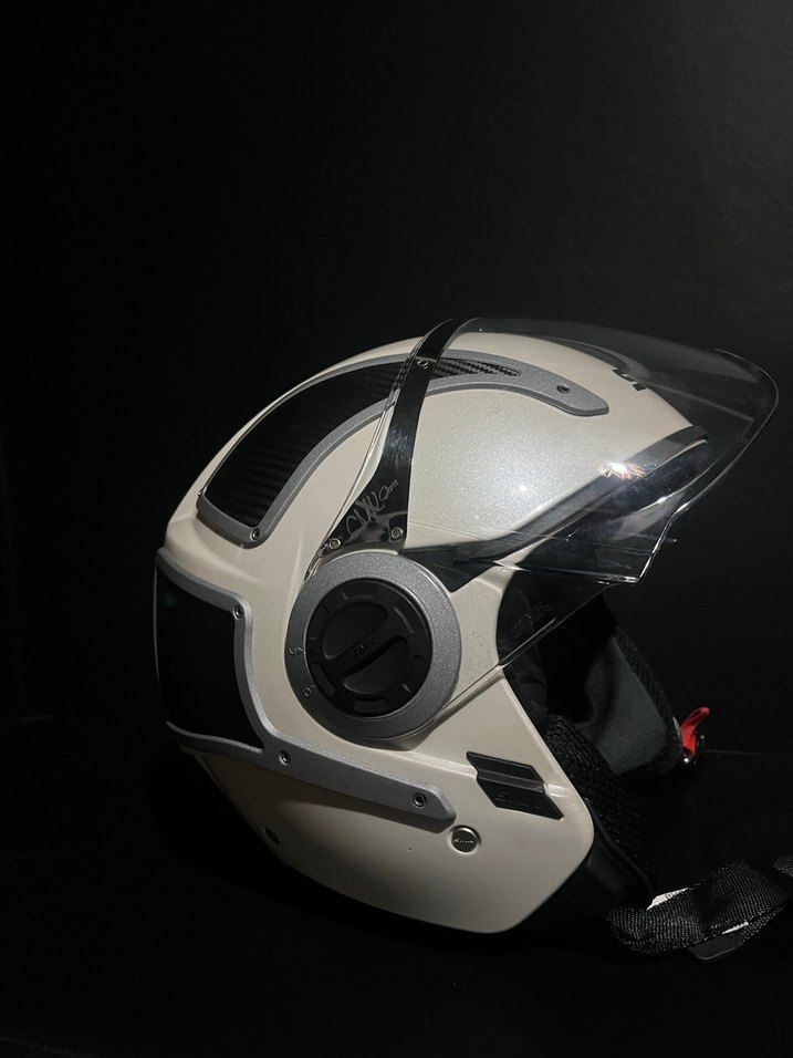 Gri Beyaz SMK Motosiklet Kaskı, L Beden - Görsel 4