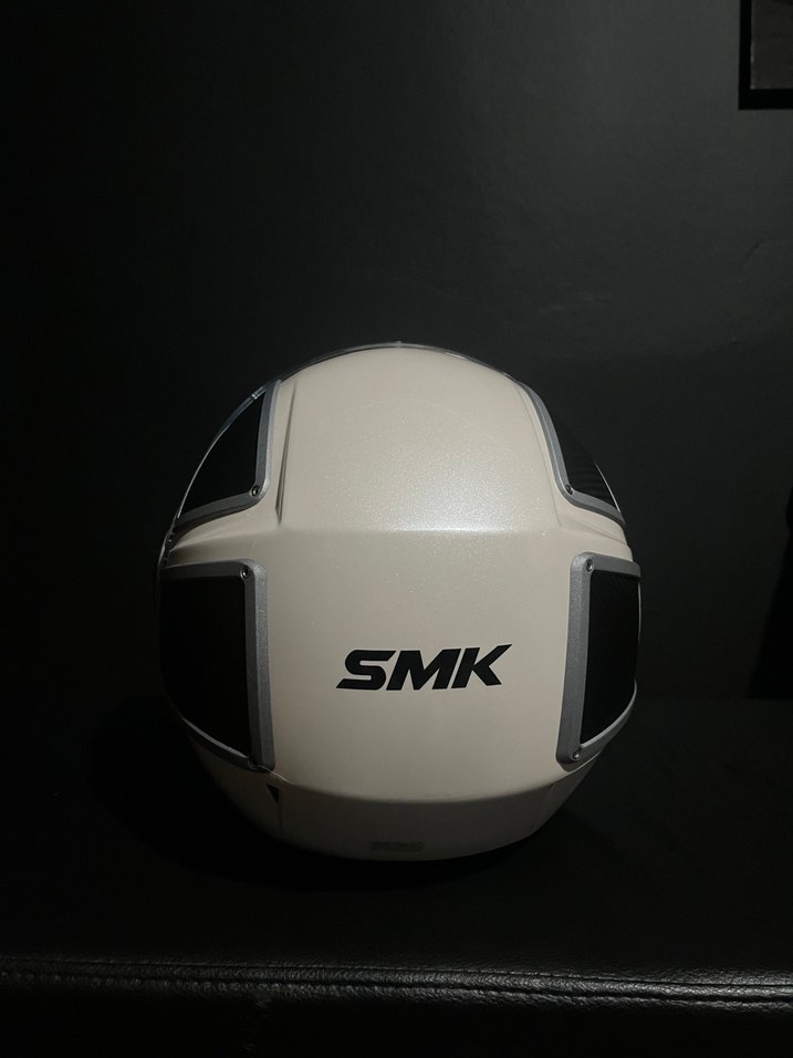 Gri Beyaz SMK Motosiklet Kaskı, L Beden - Görsel 5