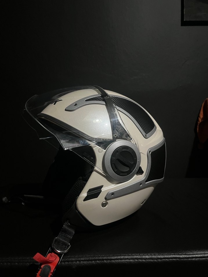 Gri Beyaz SMK Motosiklet Kaskı, L Beden - Görsel 3