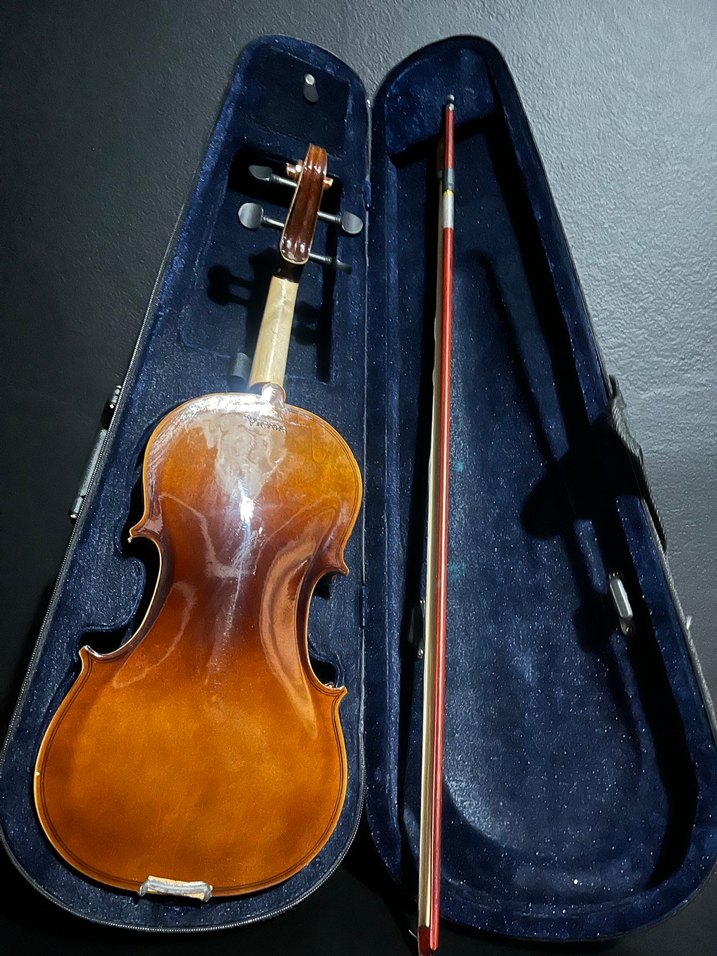 Kahverengi Keman ve Yay Seti - Görsel 2