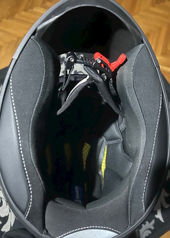 Siyah Shark Kask, Kayışlı, M beden - Görsel 6