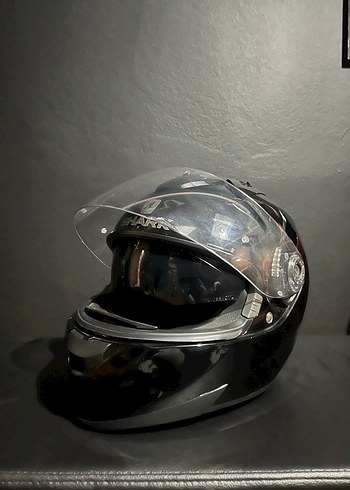 Siyah Shark Kask, Kayışlı, M beden - Görsel 3