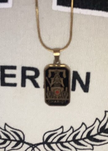 Zincir Detaylı Midi Altın Tarot Kadın Kolye - Görsel 2