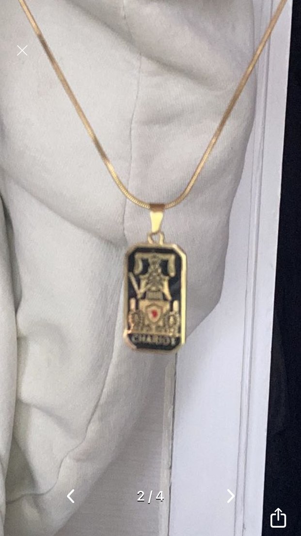 Zincir Detaylı Midi Altın Tarot Kadın Kolye - Görsel 3