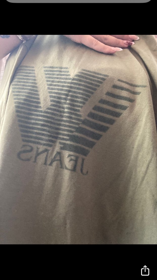 Erkek Haki V Yaka Kısa Kollu Tişört - Görsel 2