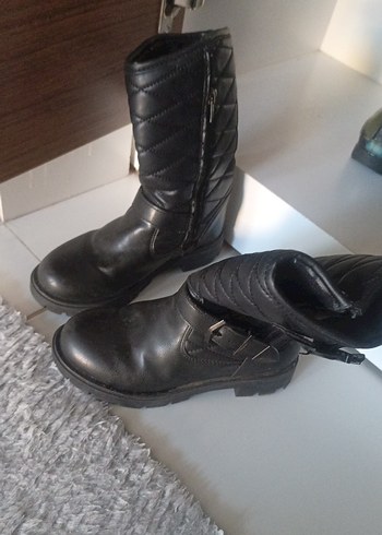 Siyah Deri Tokalı Biker Bot - Görsel 3