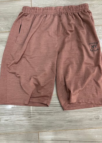 Parlak Kahverengi Rahat Mini Şort - Görsel 2