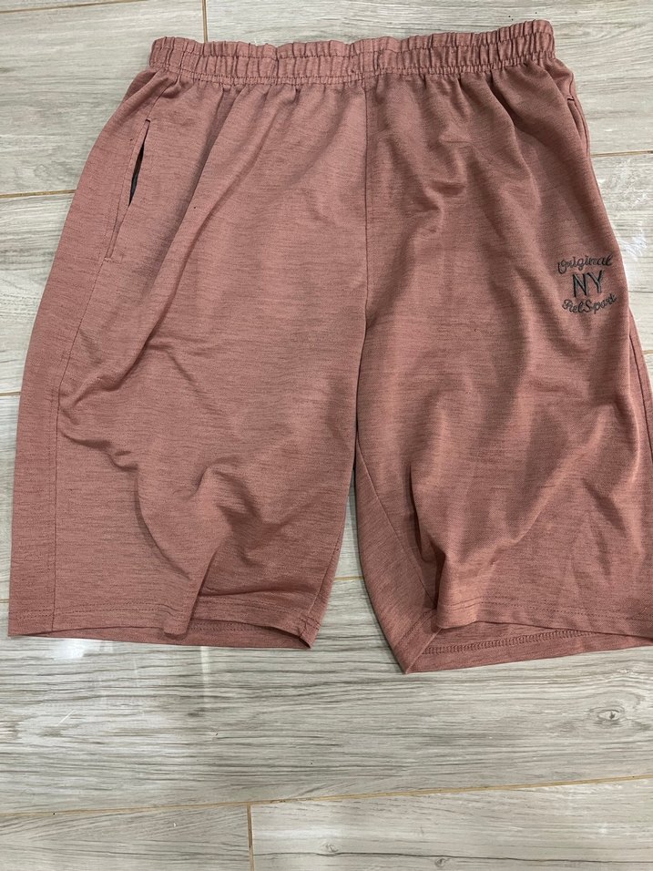 Parlak Kahverengi Rahat Mini Şort - Görsel 2