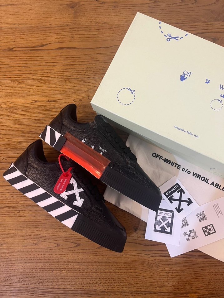 Off-White Erkek Siyah Günlük Spor Ayakkabı - Görsel 2