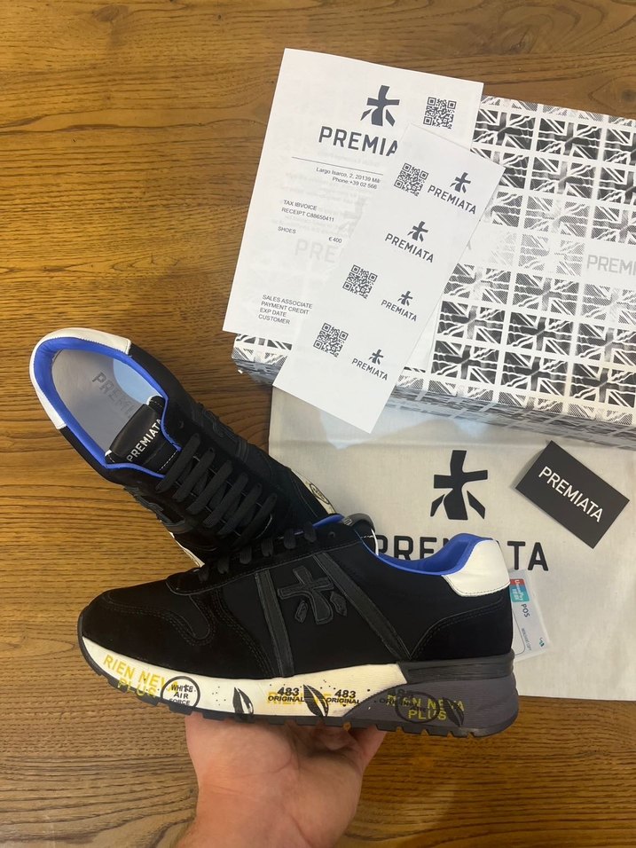 Premiata Siyah Baskılı Erkek Spor Ayakkabı - Görsel 3