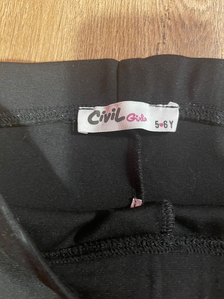 Kız Çocuk Siyah İspanyolPaça Pantalon - Görsel 3